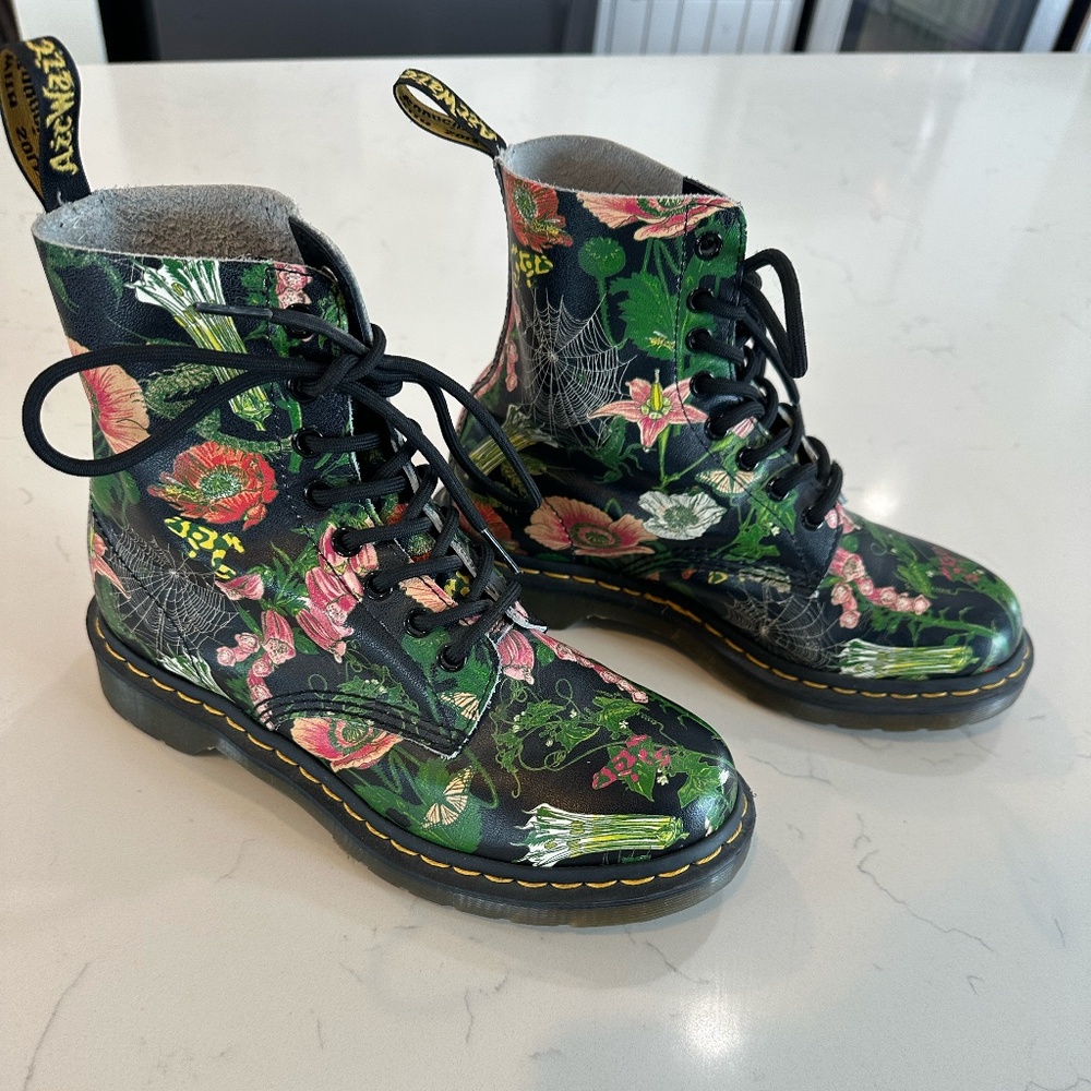 Dr Martens Wild Botanics 1460 Lace Up Ankle Boots Women’s Shoes